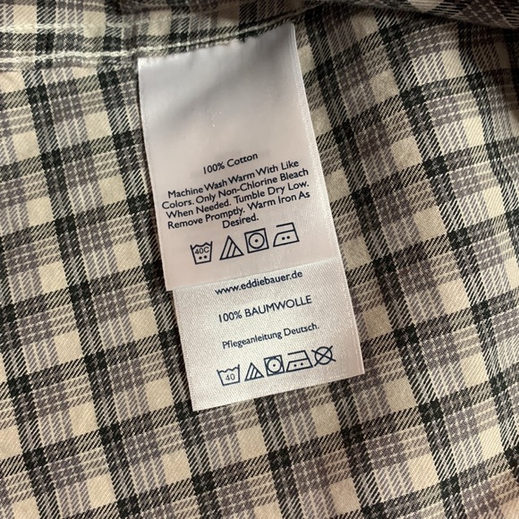 Eddie Bauer Relaxed Fit Plaid Button Down Lightweight Flannel Shirt, Men’s L - Picture 7 of 12